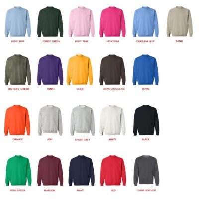 sweatshirt color chart - Tame Impala Store